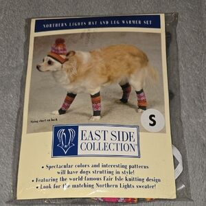 Cute Dog Hat and Leg Warmer Set Size Small only tried on